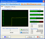 WinCleaner Memory Optimizer screenshot